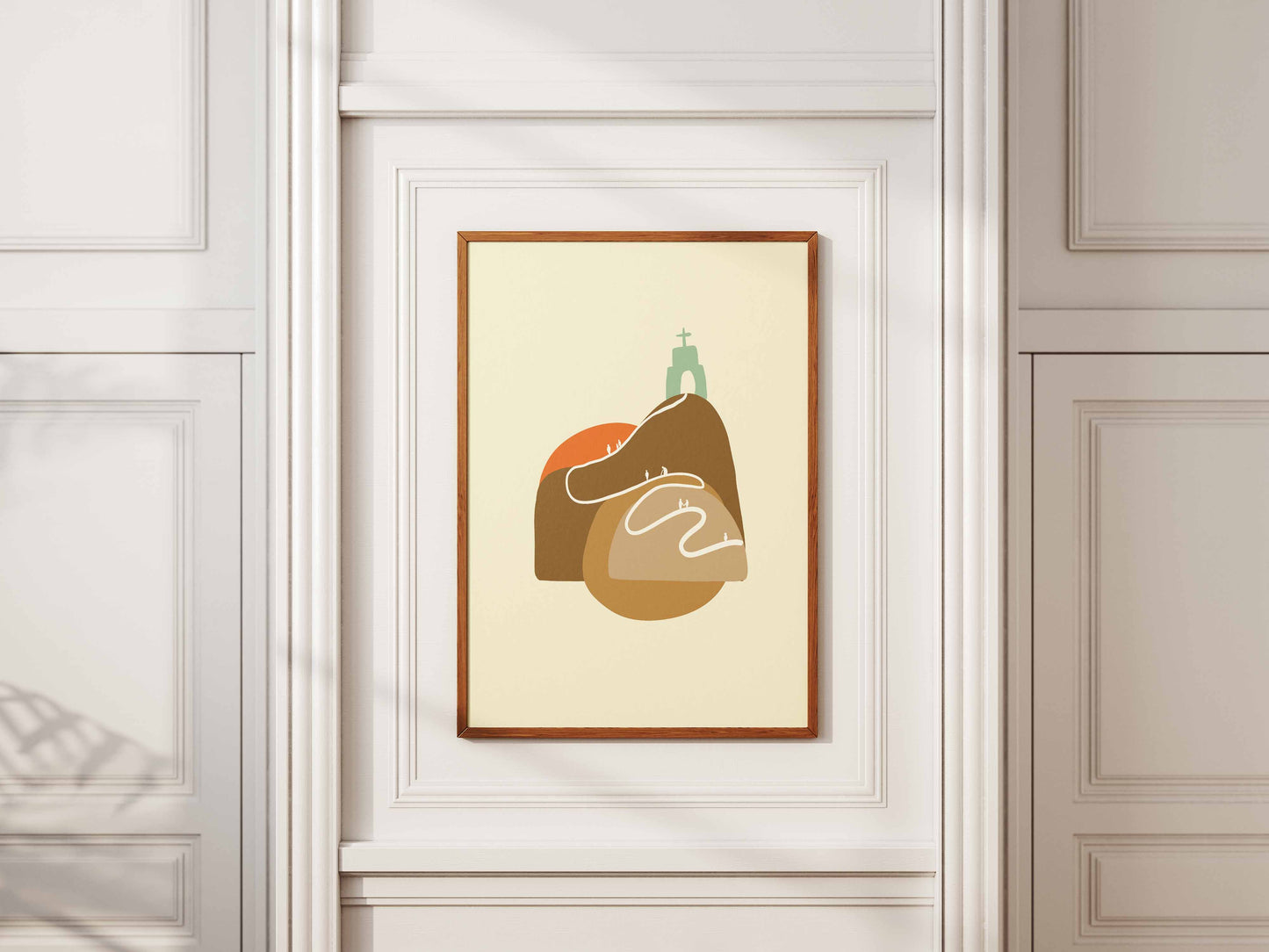 Poster vertical illustration chemin de foi